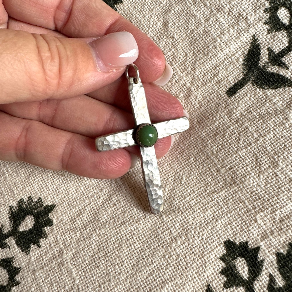 Small Cross with stone Pendant